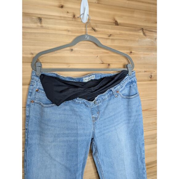 Abercrombie & Fitch Maternity Jeans Womens 12 Short Ankle Straight - Picture 2 of 9